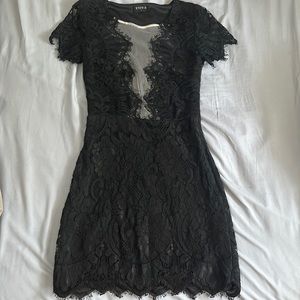 Storia black lace bodycon dress, size S